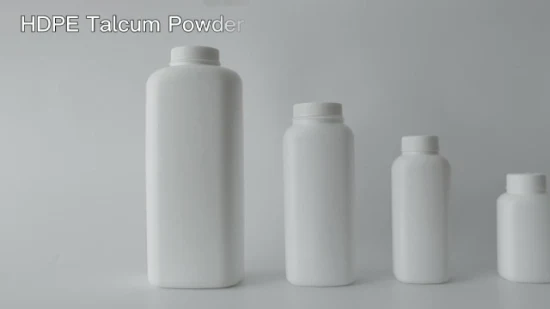 Fabrik leere weiße PE-Kunststoff-Baby-Talkumpuder-Flaschenverpackung